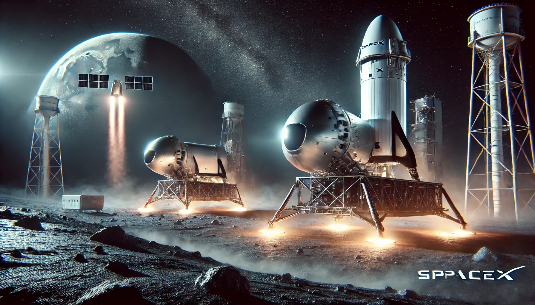 SpaceX Prepares Dual Lunar Lander Launch to Advance Moon Colonization Efforts